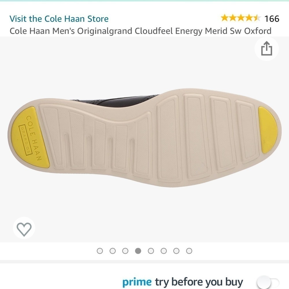 COLE Haan Men's Originalgrand Cloudfeel Energy Merid Sw Oxford - Picture 8 of 10